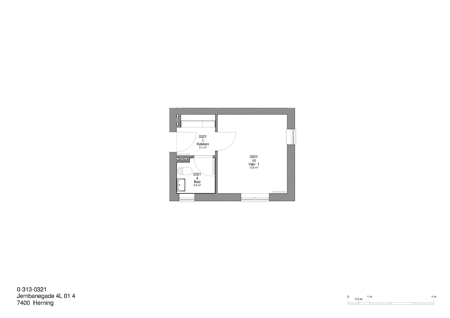 1-room apartment in Herning image 2
