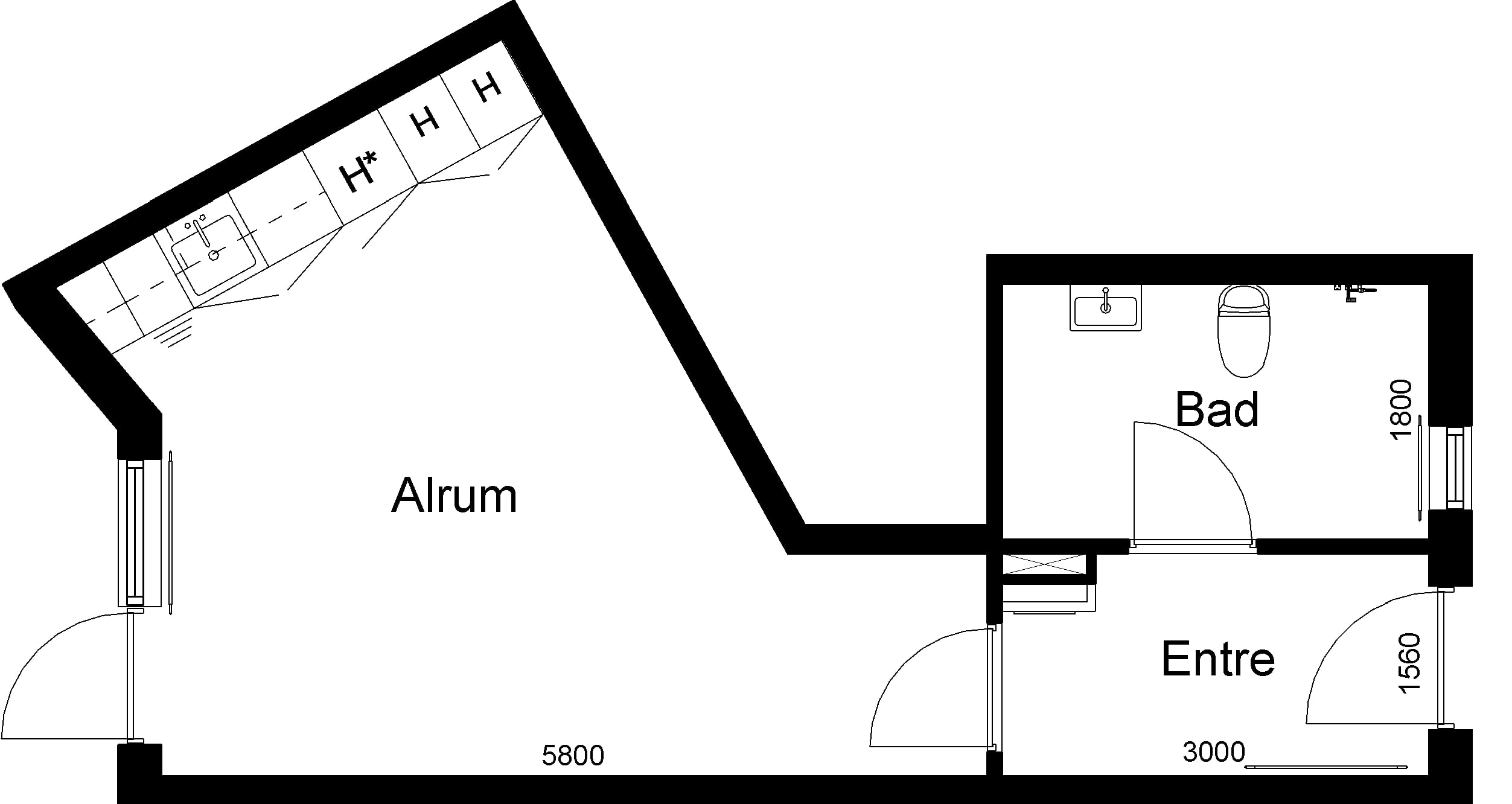 1-room apartment in Videbæk image 2